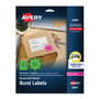 Avery High-Visibility ID Labels, Laser Printers, 2.25" dia, Assorted, 12/Sheet, 15 Sheets/Pack