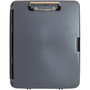 Saunders WorkMate Storage Clipboard, 0.5" Clip Capacity, Holds 8.5 x 11 Sheets, Charcoal/Gray