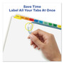 Avery Print and Apply Index Maker Clear Label Dividers, 12-Tab, Color Tabs, 11 x 8.5, White, 5 Sets