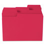 Smead SuperTab Colored File Folders, 1/3-Cut Tabs: Assorted, Letter Size, 0.75" Expansion, 11-pt Stock, Red, 100/Box