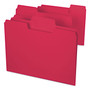Smead SuperTab Colored File Folders, 1/3-Cut Tabs: Assorted, Letter Size, 0.75" Expansion, 11-pt Stock, Red, 100/Box (SMD11983) View Product Image