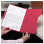 Smead SuperTab Colored File Folders, 1/3-Cut Tabs: Assorted, Letter Size, 0.75" Expansion, 11-pt Stock, Red, 100/Box