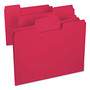 Smead SuperTab Colored File Folders, 1/3-Cut Tabs: Assorted, Letter Size, 0.75" Expansion, 11-pt Stock, Red, 100/Box (SMD11983) View Product Image