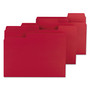 Smead SuperTab Colored File Folders, 1/3-Cut Tabs: Assorted, Letter Size, 0.75" Expansion, 11-pt Stock, Red, 100/Box (SMD11983) View Product Image