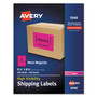 Avery High-Visibility Permanent Laser ID Labels, 5.5 x 8.5, Neon Magenta, 200/Box (AVE5948) View Product Image
