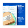 Avery Waterproof Address Labels with TrueBlock and Sure Feed, Laser Printers, 1.33 x 4, White, 14/Sheet, 50 Sheets/Pack