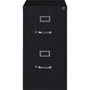 Lorell Fortress Series 22" Commercial-Grade Vertical File Cabinet - 15" Width x 22" Depth x 28.4" Height - 2 x Drawer(s) for File - Letter - Lockable, Ball-bearing Suspension - Black