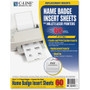C-Line Laser/Inkjet Badge Insert Refills - 4" Width x 3" Length - Rectangle - Laser, Inkjet - White - 6 / Sheet