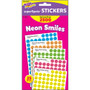 Trend superSpots Neon Smiles Stickers Variety Pack - 2500 x Smilies Shape - Acid-free, Non-toxic - Neon Green, Neon Yellow, Neon Orange, Neon Blue, Neon Pink