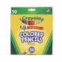 Crayola Long-Length Colored Pencil Set, 3.3 mm, 2B, Assorted Lead and Barrel Colors, 50/Box