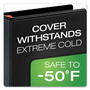 Cardinal XtraLife ClearVue Non-Stick Slant-D Ring Binder, 3 Rings, 5" Capacity, 11 x 8.5, Black