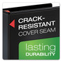 Cardinal XtraLife ClearVue Non-Stick Slant-D Ring Binder, 3 Rings, 5" Capacity, 11 x 8.5, Black