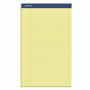 Ampad Perforated Writing Pads, Wide/Legal Rule, 50 Canary-Yellow 8.5 x 14 Sheets, Dozen TOP20230