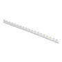 Fellowes Plastic Comb Bindings, 1/4" Diameter, 20 Sheet Capacity, White, 100/Pack