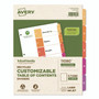 Avery Customizable Table of Contents Ready Index Dividers with Multicolor Tabs, 5-Tab, 1 to 5, 11 x 8.5, White, 3 Sets
