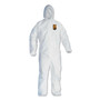 KleenGuard A40 Elastic-Cuff and Ankle Hooded Coveralls, Large, White, 25/Carton (KCC44323) View Product Image