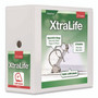 Cardinal XtraLife ClearVue Non-Stick Slant-D Ring Binder, 3 Rings, 6" Capacity, 11 x 8.5, White