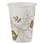 Dixie Pathways Paper Hot Cups, 12 oz, White/Brown, 25/Bag, 20 Bags/Carton