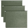 Smead TUFF 1/3 Tab Cut Letter Recycled Hanging Folder - 8 1/2" x 11" - Top Tab Location - Assorted Tab Position - 11 pt. - Standard Green