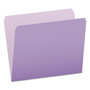 Pendaflex Colored File Folders, Straight Tabs, Letter Size, Lavender/Light Lavender, 100/Box
