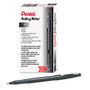 Pentel Rolling Writer Rollerball Pen, Stick, Medium 0.8 mm, Black Ink, Black Barrel, Dozen