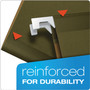 Pendaflex Ready-Tab Extra Capacity Reinforced Colored Hanging Folders, Legal Size, 1/6-Cut Tabs, Standard Green, 20/Box