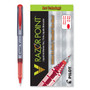 Pilot V Razor Point Liquid Ink Porous Point Pen, Stick, Extra-Fine 0.5 mm, Red Ink, Gray/Translucent Red Barrel, Dozen