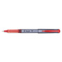 Pilot V Razor Point Liquid Ink Porous Point Pen, Stick, Extra-Fine 0.5 mm, Red Ink, Gray/Translucent Red Barrel, Dozen