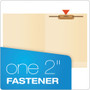 Pendaflex Manila Laminated End Tab Fastener Folders, 11-pt Manila, 0.75" Expansion, 1 Fastener, Letter Size, Manila Exterior, 50/Box