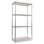 Alera NSF Certified Industrial Four-Shelf Wire Shelving Kit, 36w x 18d x 72h, Silver (ALESW503618SR) View Product Image