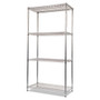 Alera NSF Certified Industrial Four-Shelf Wire Shelving Kit, 36w x 18d x 72h, Silver (ALESW503618SR) View Product Image