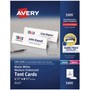 Avery Medium Embossed Tent Cards, White, 8.5 x 2.5, 2 Cards/Sheet, 50 Sheets/Box