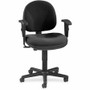 Lorell Millenia Series Pneumatic Adjustable Task Chair - Black Seat Color - Black Back Color