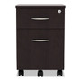 Alera Valencia Series Mobile Pedestal, Left or Right, 2-Drawers: Box/File, Legal/Letter, Espresso, 15.88" x 19.13" x 22.88" (ALEVABFES) View Product Image