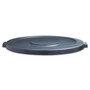 Boardwalk Lids for 44 gal Waste Receptacles, Flat-Top, Round, Plastic Gray (BWK44GLWRLIDGRA) View Product Image