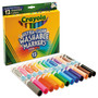 Crayola Ultra-Clean Washable Markers, Broad Bullet Tip, Assorted Colors, Dozen