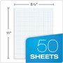 TOPS Cross Section Pads, Cross-Section Quadrille Rule (8 sq/in, 1 sq/in), 50 White 8.5 x 11 Sheets Product Image 