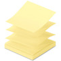 Post-it Greener Notes Original Recycled Pop-up Notes, 3" x 3", Canary Yellow, 100 Sheets/Pad, 12 Pads/Pack (MMMR330RP12YW) View Product Image