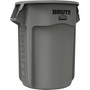 Rubbermaid Commercial Brute 55-Gallon Vented Containers - 55 gal Capacity - Round - Handle, Heavy Duty, Reinforced, UV Coated, Damage Resistant, Fade Resistant - 33" Height x 26.4" Diameter - Gray