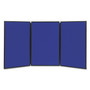 Quartet Show-It! Display System, Three-Panel Display, 72 x 36, Blue/Gray Surface, Black PVC Frame (QRTSB93513Q) View Product Image