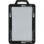 Advantus RFID Blocking Badge Holder - Support 2.13" x 3.38" Media - Vertical - Plastic - Black/Clear