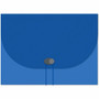C-Line 48305 Letter Expanding File - 8 1/2" x 11" - 7 Pocket(s) - Polypropylene - Blue - Acid-free, Non-toxic, Button Closure