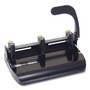 Officemate 32-Sheet Heavy-Duty Two-Three-Hole Punch with Lever Handle, 9/32" Holes, Black