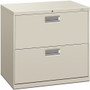 HON Brigade 600 H672 Lateral File - 28.4" Height x 30" Width x 18" Depth - 2 - Finish: Light Gray