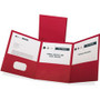 Oxford Letter Report Cover - 8 1/2" x 11" - 150 Sheets Capacity - 3 Pocket(s) - Paper - Red