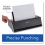 Swingline 28-Sheet Commercial Electric Two-Hole Punch, Fixed 9/32" Holes, Black/Silver (SWI74532) View Product Image