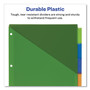 Avery Insertable Big Tab Plastic Three-Pocket Corner Lock Dividers, 5-Tab, 11.13 x 9.25, Assorted, 1 Set