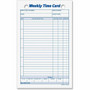TOPS Weekly Handwritten Time Cards - Ring Binder - 4.25" x 6.75" Sheet Size - 2 x Holes - Yellow