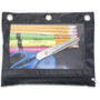 Advantus Binder Pencil Pouch, 10 x 7.38, Black/Clear (AVT67024) View Product Image