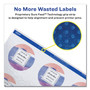 Avery Round Print-to-the Edge Labels with Sure Feed and Easy Peel, 2" dia, Glossy White, 120/PK